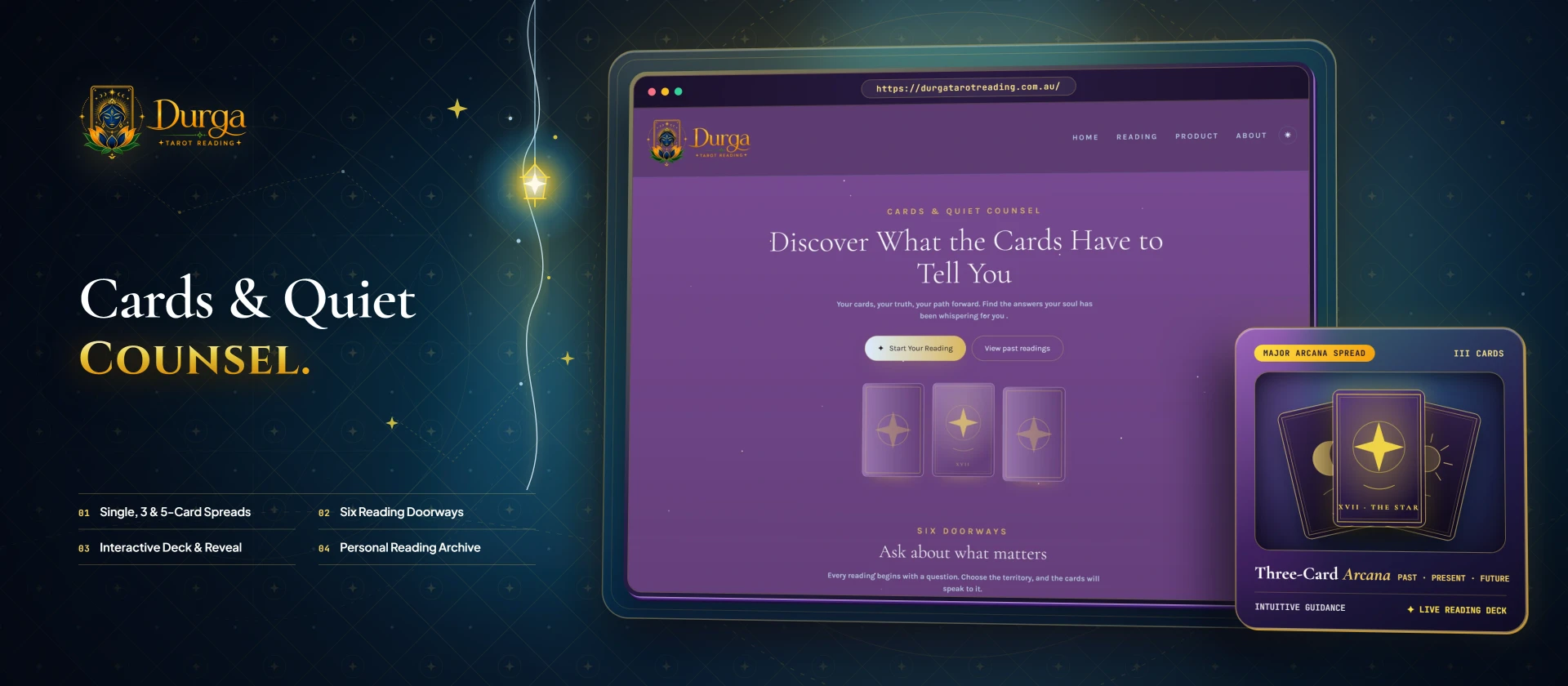 Durga Tarot website presentation